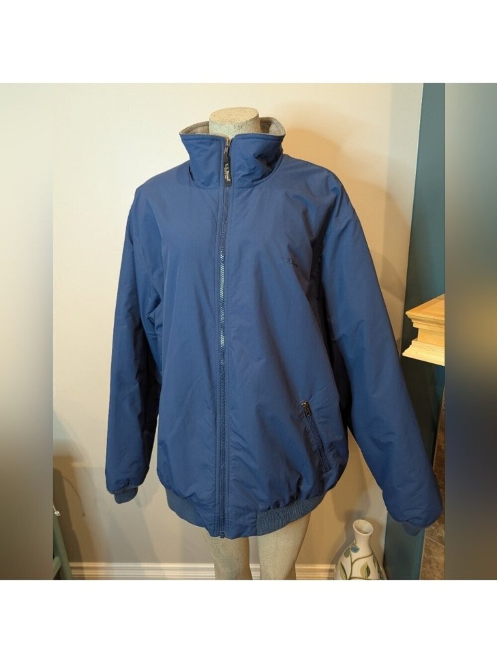 LL Bean Warm Up Jacket Fleece Lined, Water & Wind Resistant. XXL Tall